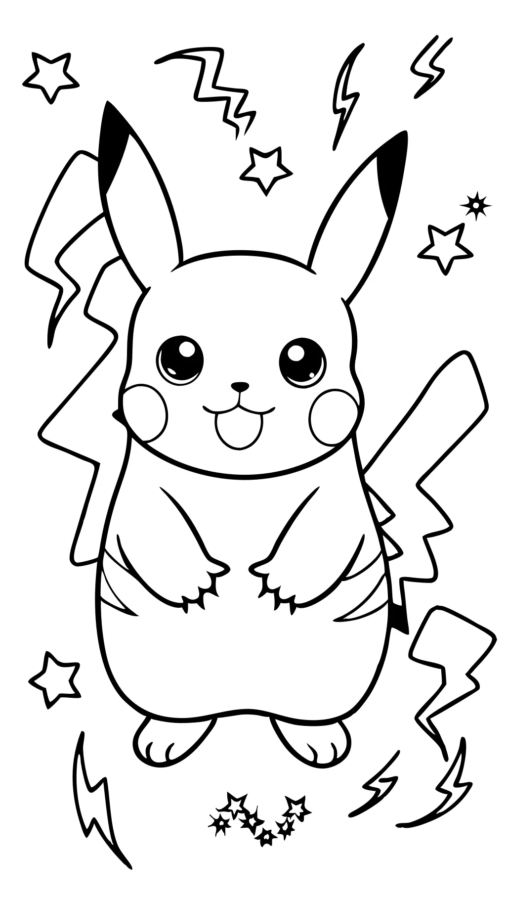 Página para colorear de Picachu